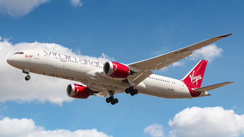 Virgin Atlantic Boeing 787 airplane at London Heathrow + Listing Image